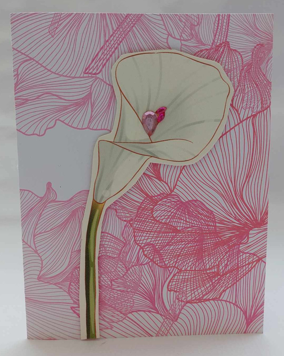 Lily greetings card and matching gift tag set by LucyRose Handmade at Rosies Garden