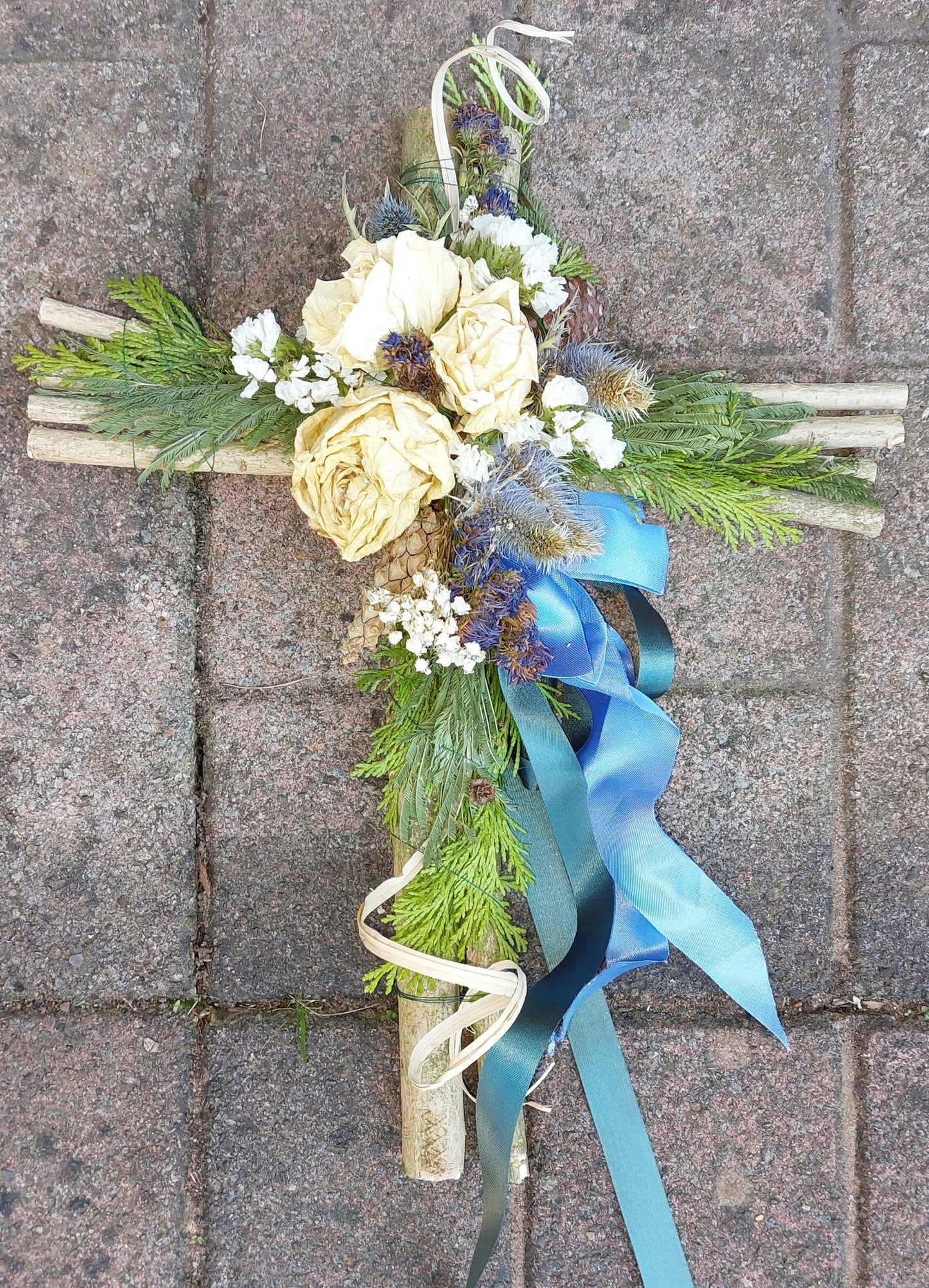 Dried Flower Easter Cross