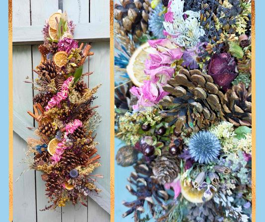 Dried Flower Door/Wall hanging arrangement
