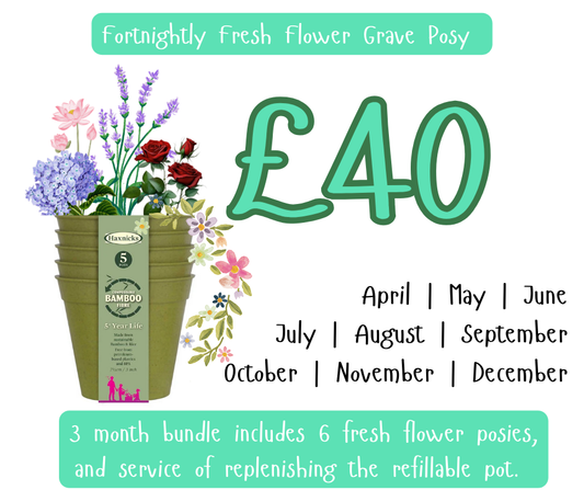 Fortnightly fresh flower grave posy package