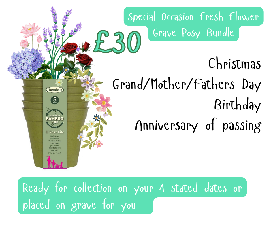 Special Occasion Fresh Flower Grave Posy Package