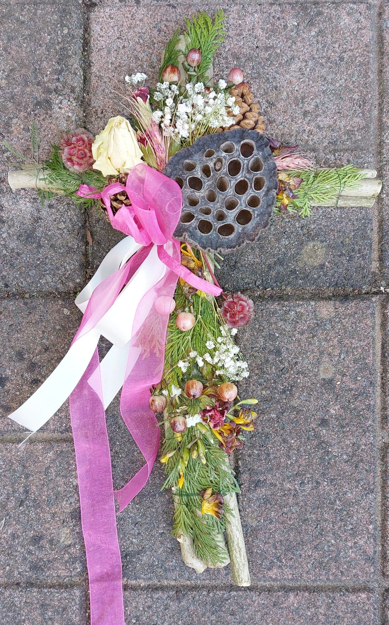 Dried Flower Cross