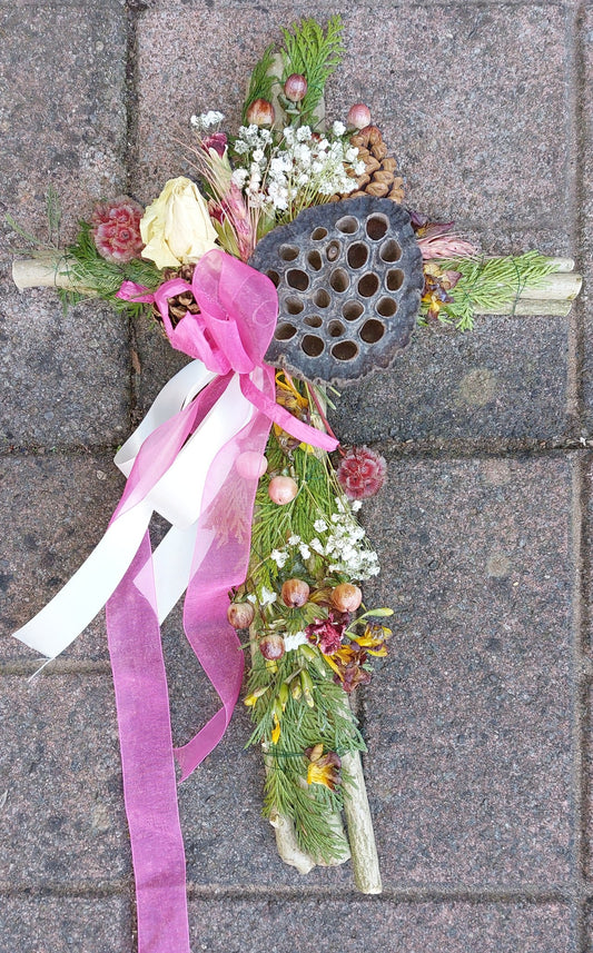 Dried Flower Cross