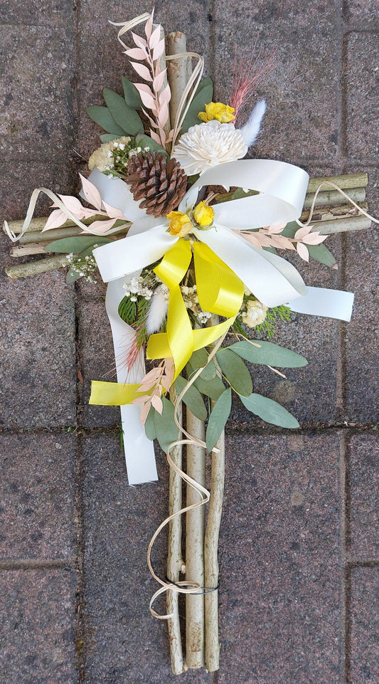 Dried Flower Easter Cross