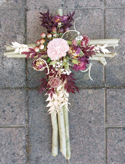 Dried flower Easter Cross